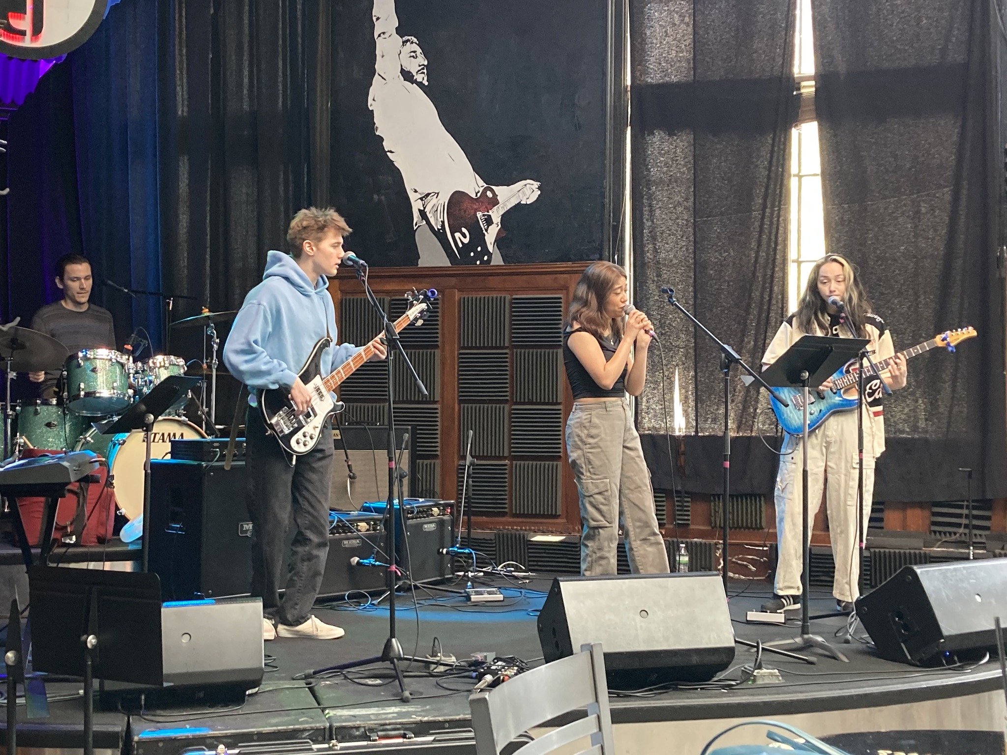 one of the student bands performing on stage